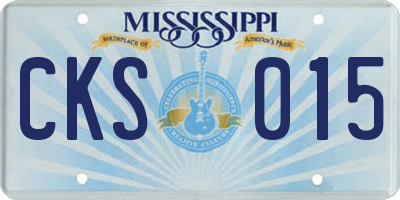 MS license plate CKS015