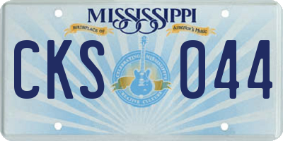 MS license plate CKS044