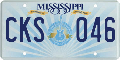 MS license plate CKS046