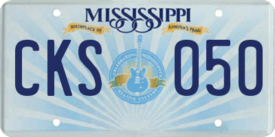 MS license plate CKS050