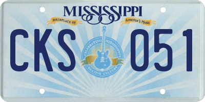 MS license plate CKS051