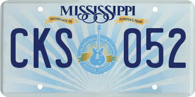 MS license plate CKS052