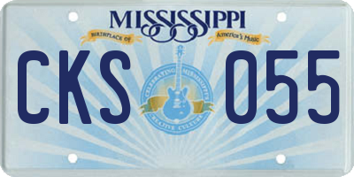 MS license plate CKS055