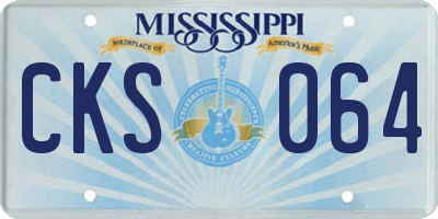 MS license plate CKS064