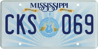 MS license plate CKS069