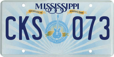 MS license plate CKS073