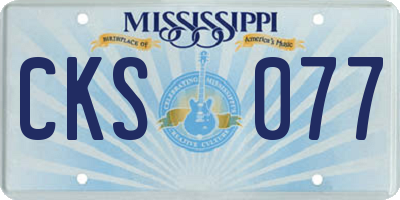 MS license plate CKS077