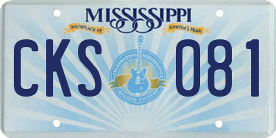 MS license plate CKS081