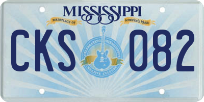 MS license plate CKS082