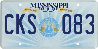 MS license plate CKS083