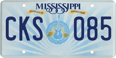 MS license plate CKS085