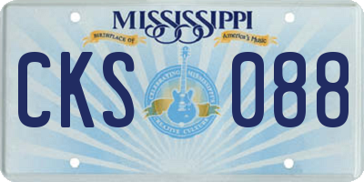 MS license plate CKS088
