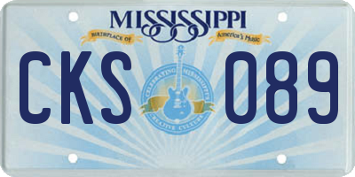 MS license plate CKS089
