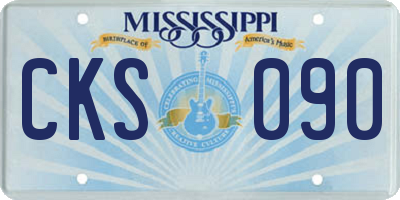 MS license plate CKS090