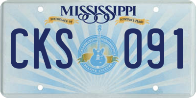 MS license plate CKS091