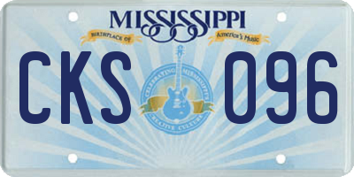 MS license plate CKS096