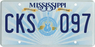 MS license plate CKS097