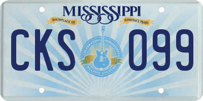 MS license plate CKS099