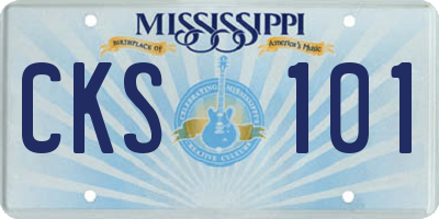 MS license plate CKS101