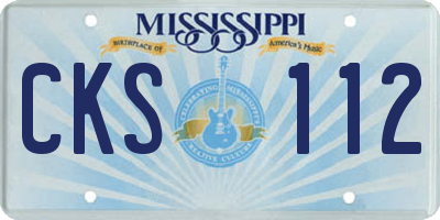MS license plate CKS112