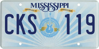 MS license plate CKS119