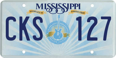 MS license plate CKS127