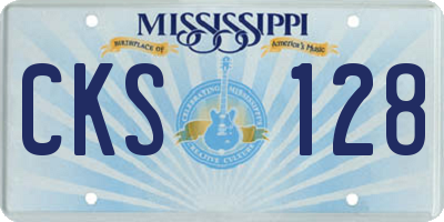 MS license plate CKS128
