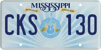 MS license plate CKS130