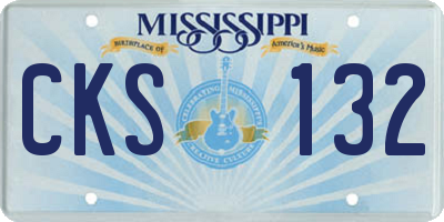 MS license plate CKS132