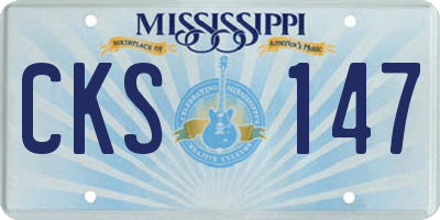 MS license plate CKS147