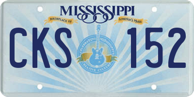 MS license plate CKS152