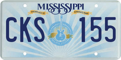 MS license plate CKS155
