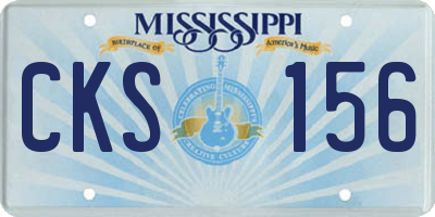 MS license plate CKS156