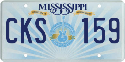MS license plate CKS159