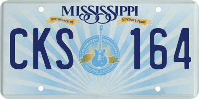 MS license plate CKS164