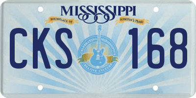 MS license plate CKS168