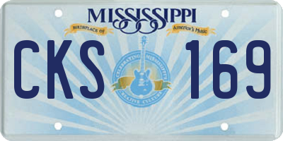 MS license plate CKS169