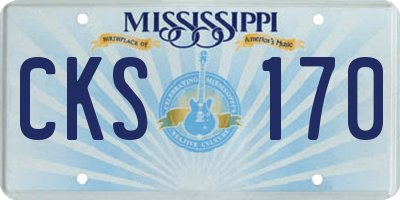 MS license plate CKS170