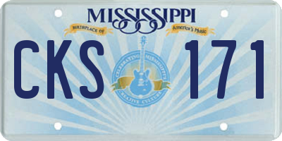 MS license plate CKS171