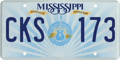 MS license plate CKS173