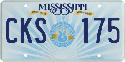 MS license plate CKS175