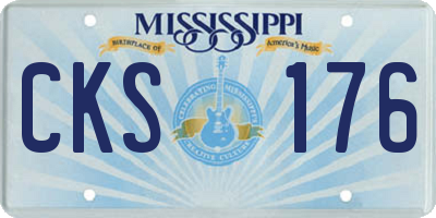 MS license plate CKS176