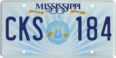 MS license plate CKS184