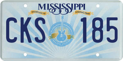 MS license plate CKS185