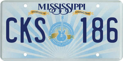 MS license plate CKS186