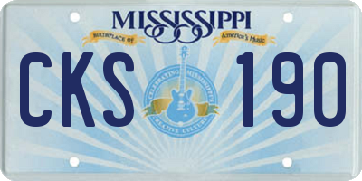 MS license plate CKS190