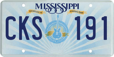 MS license plate CKS191