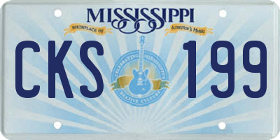 MS license plate CKS199