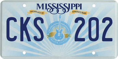MS license plate CKS202