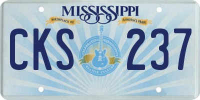 MS license plate CKS237
